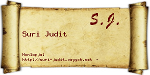 Suri Judit névjegykártya